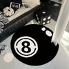 Black 8-Ball Bedroom Rug