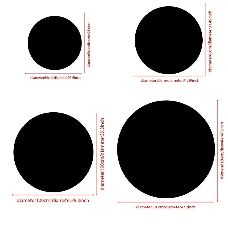 Black 8-Ball Bedroom Rug